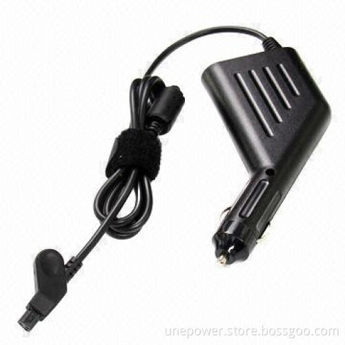 In-car Charger for Dell Laptop, 90W/20V/4.5A/3-hole DC Connector, Cigarette Type, Black Color